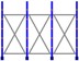Bild von Kragarmregal doppelseitig, 3 Felder, Höhe 2500 mm, Armtiefe 2x400-700 mm